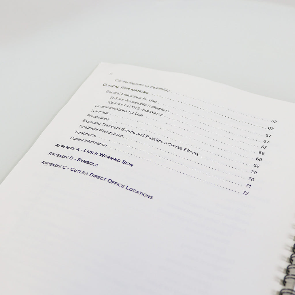 Cutera Excel HR Laser Operator Manual 755 1064nm Nd Yag User Guide Operation