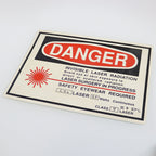 Danger Invisible Laser Radiation Sign Eyewear Required C02 IPL Class IV Warning