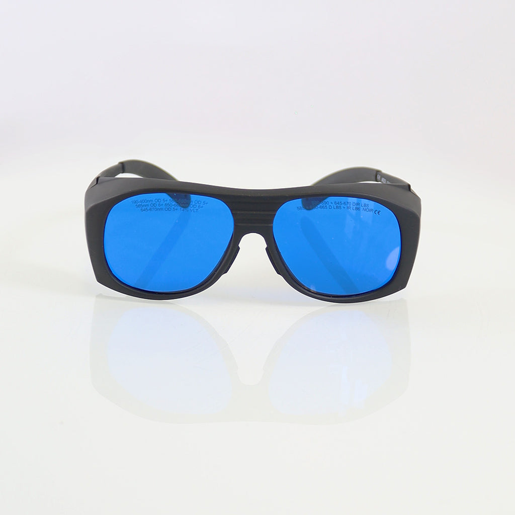 Lutronic Optic PPE Laser Safety Glasses Black Blue Lens 580-670 OD5 585-665 OD6
