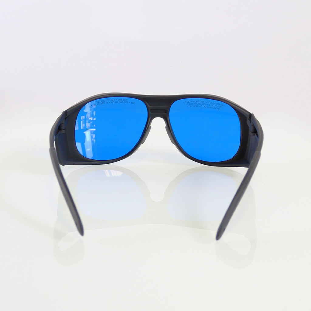 Lutronic Optic PPE Laser Safety Glasses Black Blue Lens 580-670 OD5 585-665 OD6