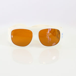 Lutronic OTOS PPE Laser Safety Glasses White Frame Orange Lens 532nm 1064nm OD6