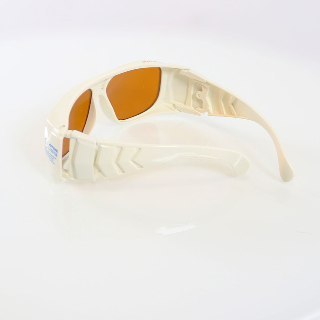 Lutronic OTOS PPE Laser Safety Glasses White Frame Orange Lens 532nm 1064nm OD6