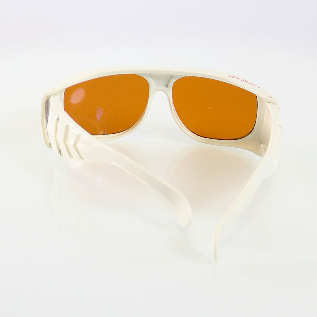 Lutronic OTOS PPE Laser Safety Glasses White Frame Orange Lens 532nm 1064nm OD6