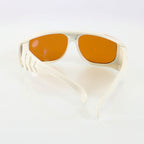 Lutronic OTOS PPE Laser Safety Glasses White Frame Orange Lens 532nm 1064nm OD6