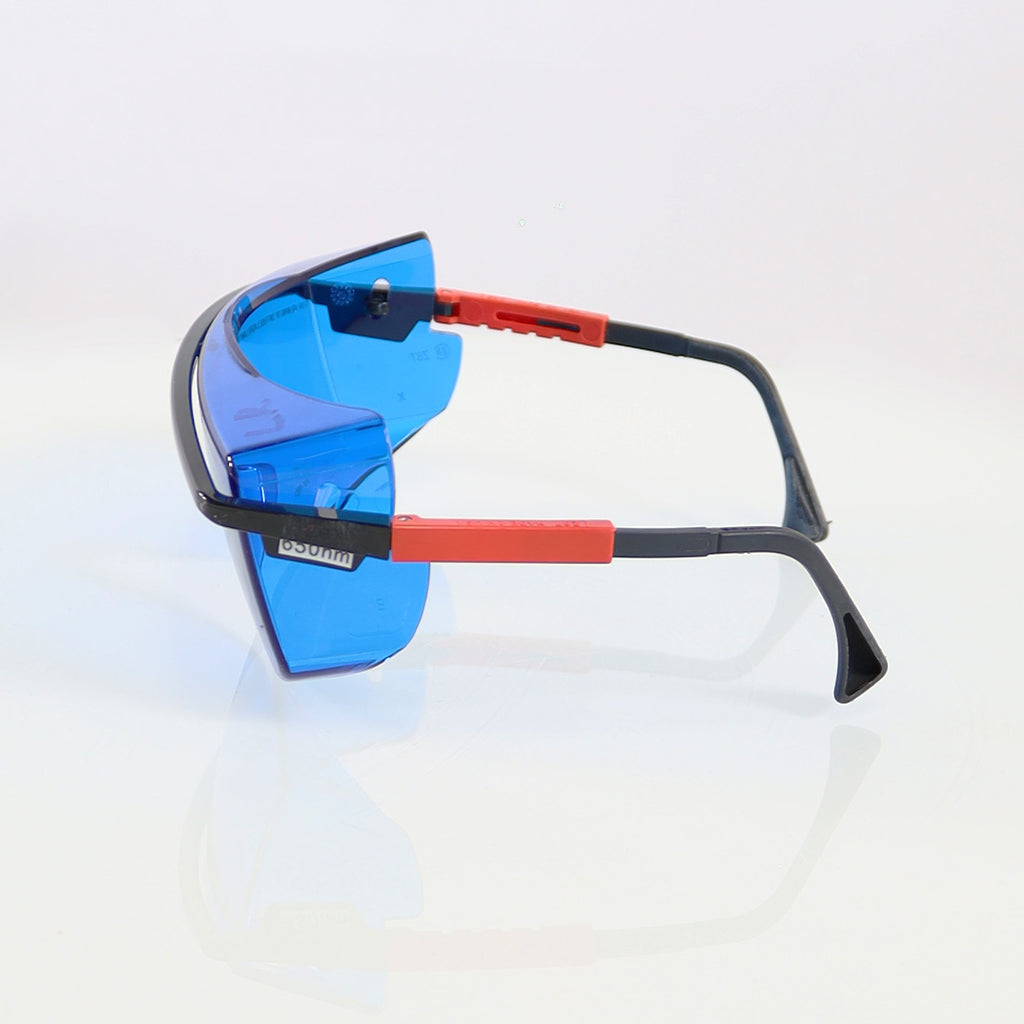 UVEX Optic PPE Laser Safety Glasses Black Frame Blue Lens 650nm OD5 312-9051 Z87