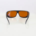 Laser Optic PPE Safety Glasses Black Frame Orange Lens 532 755 1064 OD7+ Cracked