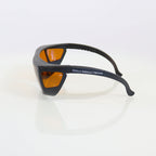 Laser Optic PPE Safety Glasses Black Frame Orange Lens Cracked 532 940 1064 OD6+