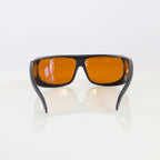 Laser Optic PPE Safety Glasses Black Frame Orange Lens Cracked 532 940 1064 OD6+