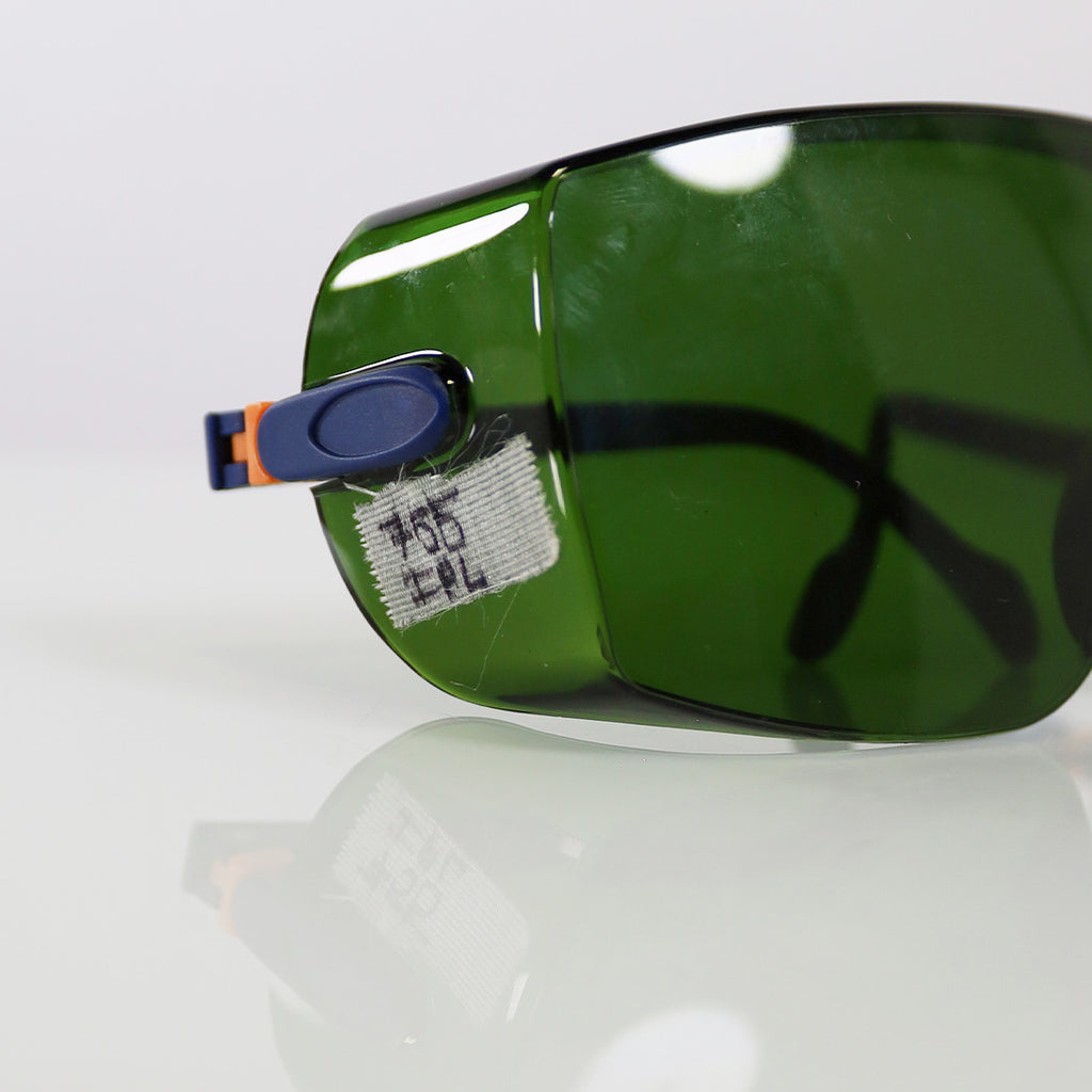 IPL Optic PPE Safety Glasses Blue OTF Frame Green Lens 300nm - 1400nm OD1 755nm