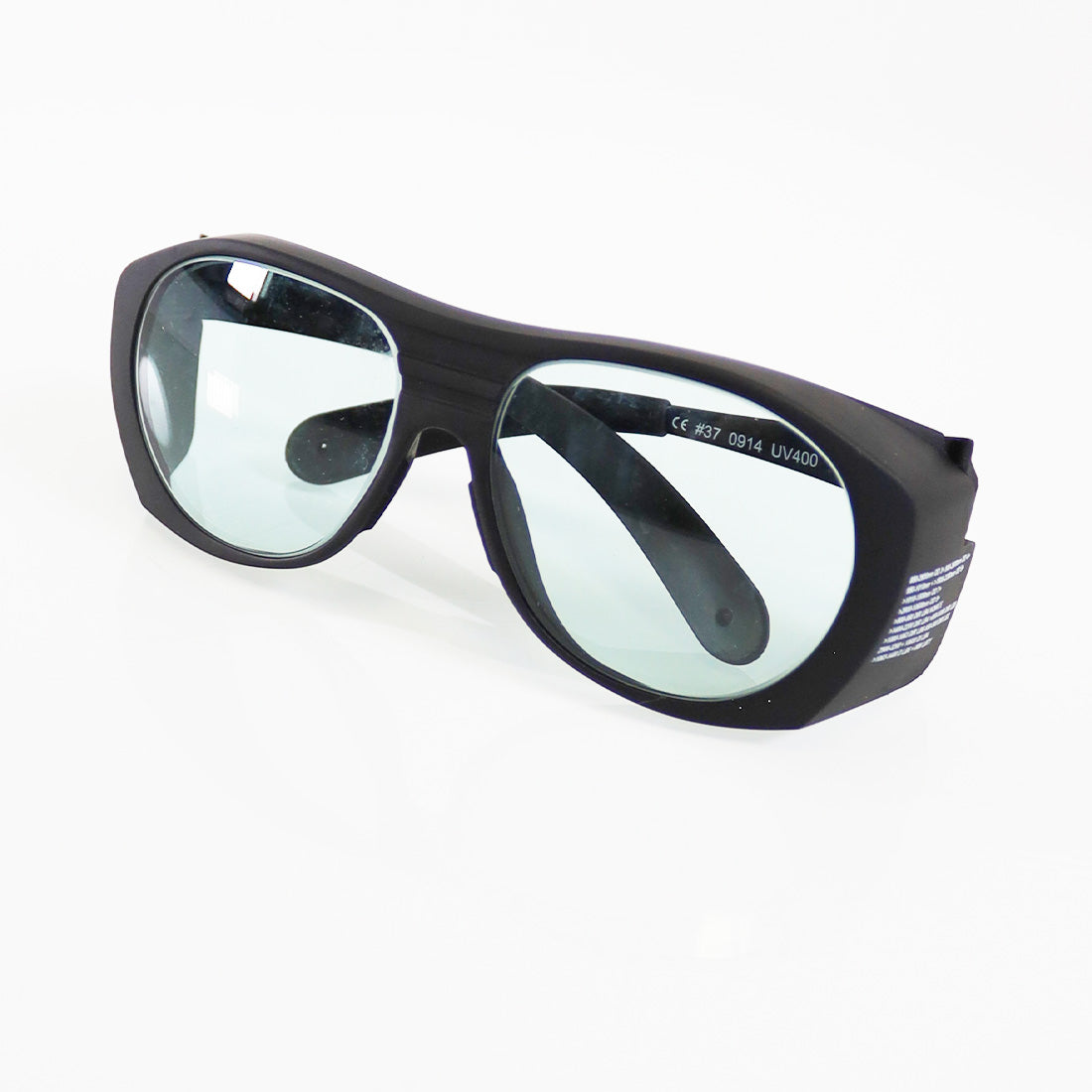 LaserShields PPE Laser Safety Glasses Black Frame Clear Lens 2800-10600nm OD5+