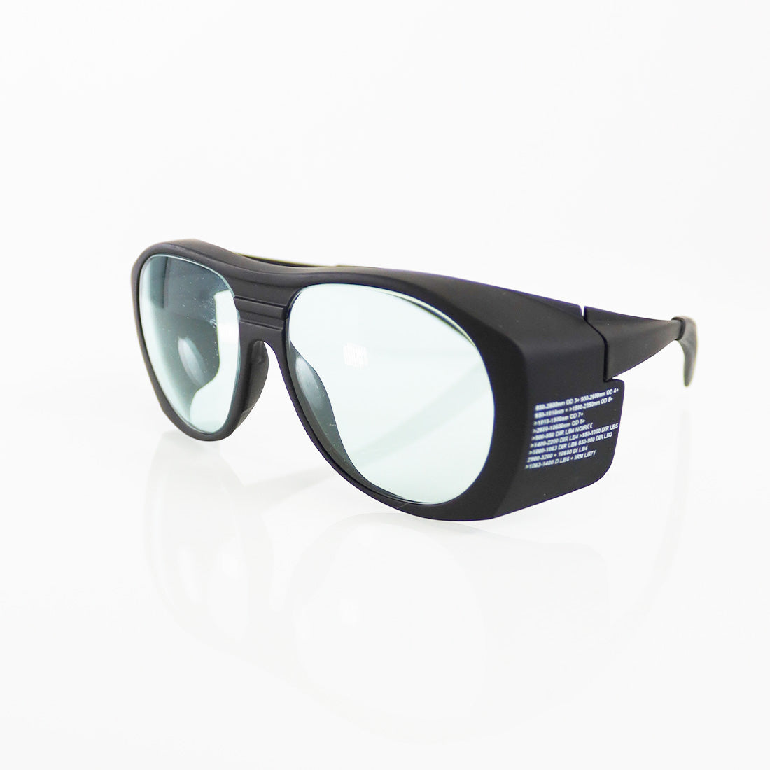 LaserShields PPE Laser Safety Glasses Black Frame Clear Lens 2800-10600nm OD5+