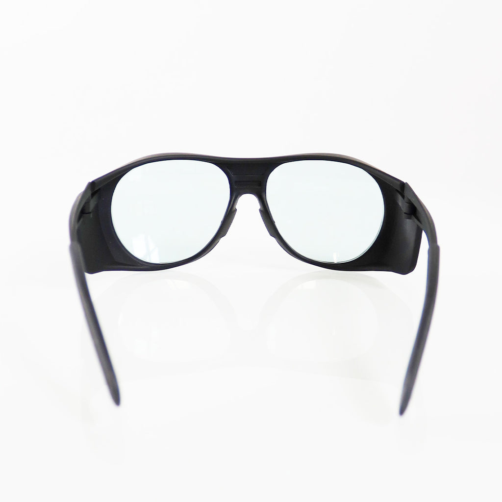 LaserShields PPE Laser Safety Glasses Black Frame Clear Lens 2800-10600nm OD5+