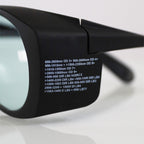 LaserShields PPE Laser Safety Glasses Black Frame Clear Lens 2800-10600nm OD5+