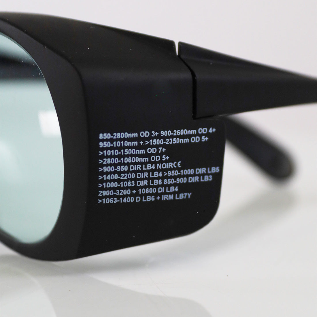 LaserShields PPE Laser Safety Glasses Black Frame Clear Lens 2800-10600nm OD5+