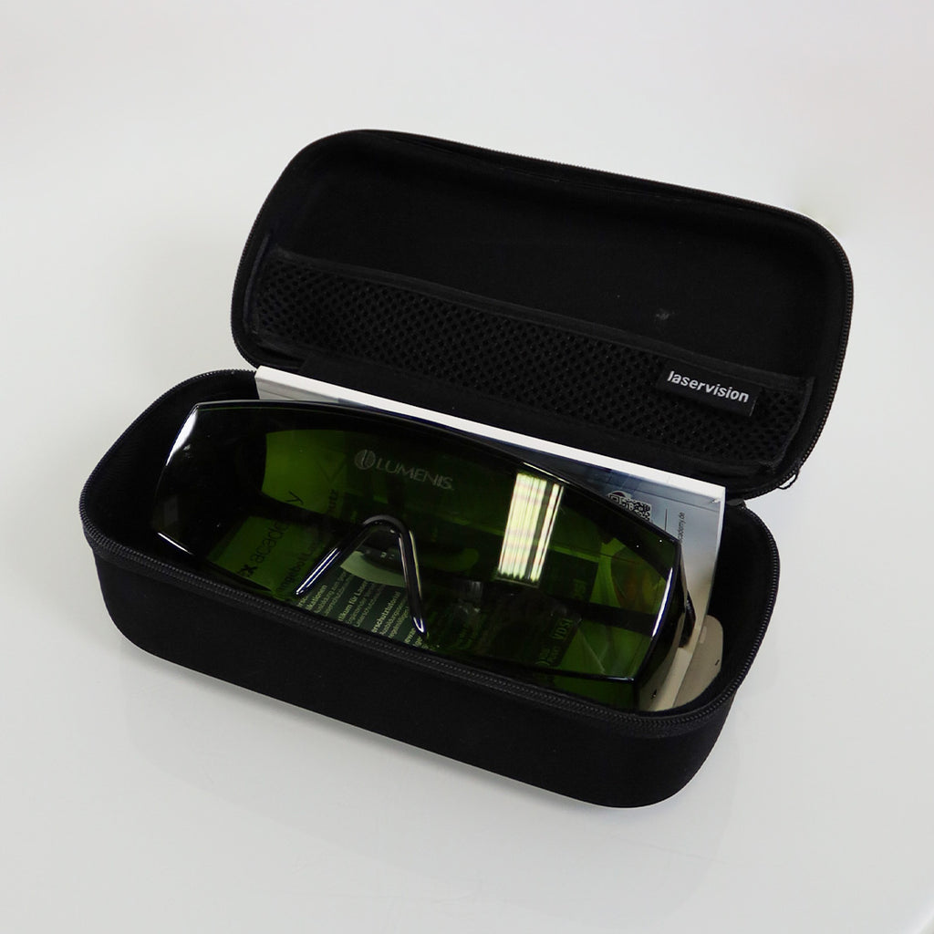 Lumenis LaserVision PPE IPL Safety Glasses Black OTF Frame Green Lens 760nm OD5
