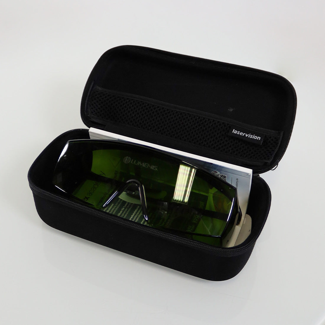 Lumenis LaserVision PPE IPL Safety Glasses Black OTF Frame Green Lens 760nm OD5