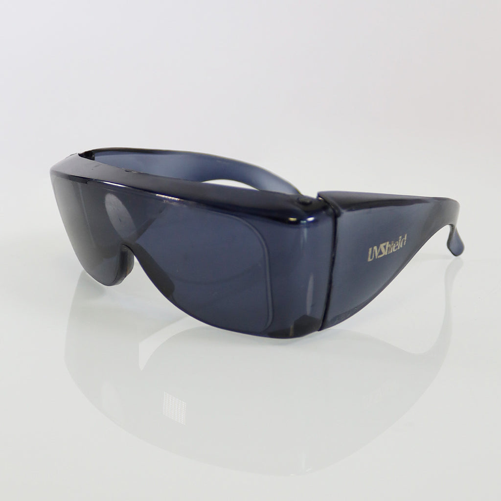 UVShield Optic UV Light PPE Eye Safety Glasses Grey OTF Frame Gray Lens