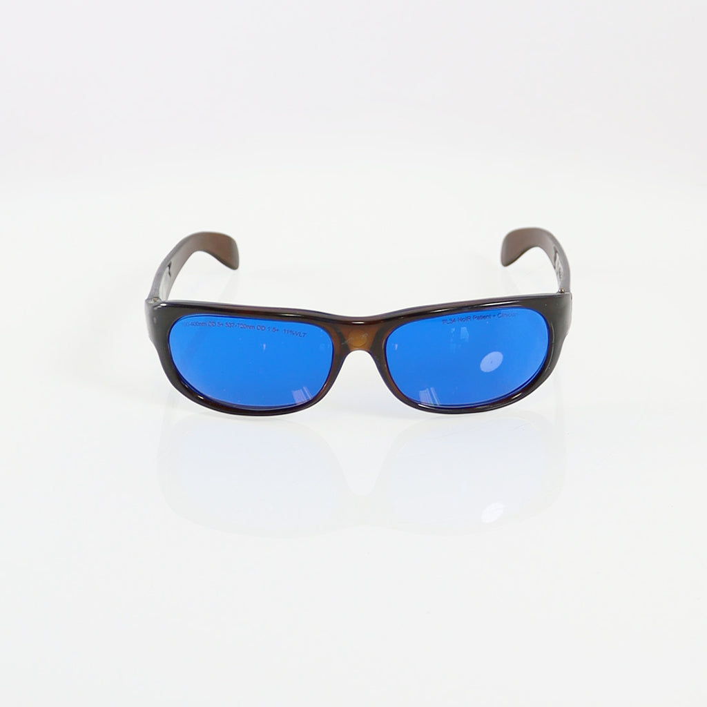 Ellipse PPE Laser IPL Safety Glasses Amber Frame Blue Lens 537-720nm OD1.5+