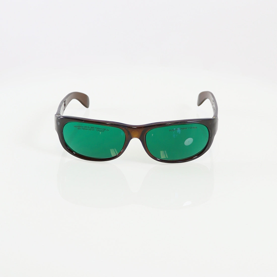 Ellipse PPE Laser IPL Safety Glasses Amber Frame Green Lens 190-400nm OD5+