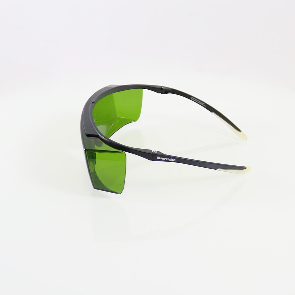 LaserVision PPE Laser IPL Safety Glasses Black Frame Green Lens 755-1064nm OD5+