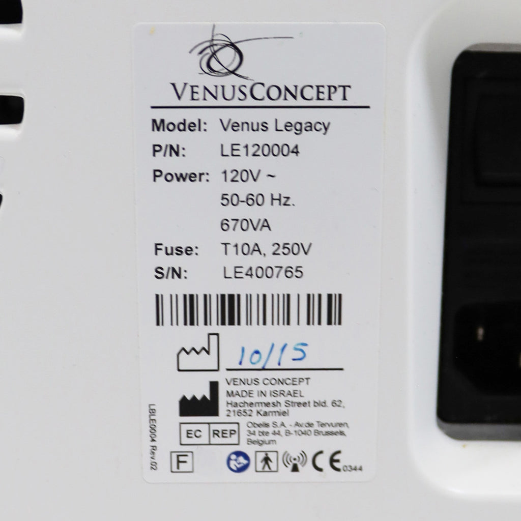 2015 VenusConcepts Legacy RadioFrequency RF Cellulite Wrinkle Reduction Shaping