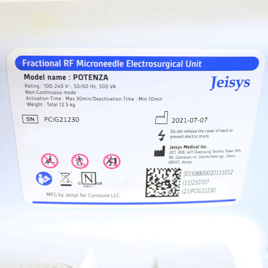 2021 Cynosure Potenza RadioFrequency Microneedling Acne Skin Wrinkles Pores RF