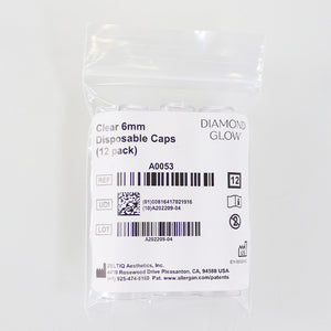 Zeltiq Diamond Glow Clear 6mm Disposable Caps A0053 SilkPeel Tips 12-Pack