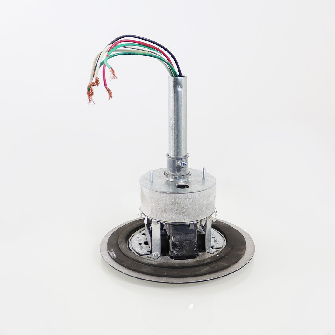 RC4 Multi-Service Electrical Floor Box Poke-Thru Assembly 20A Black Circle 8.5in