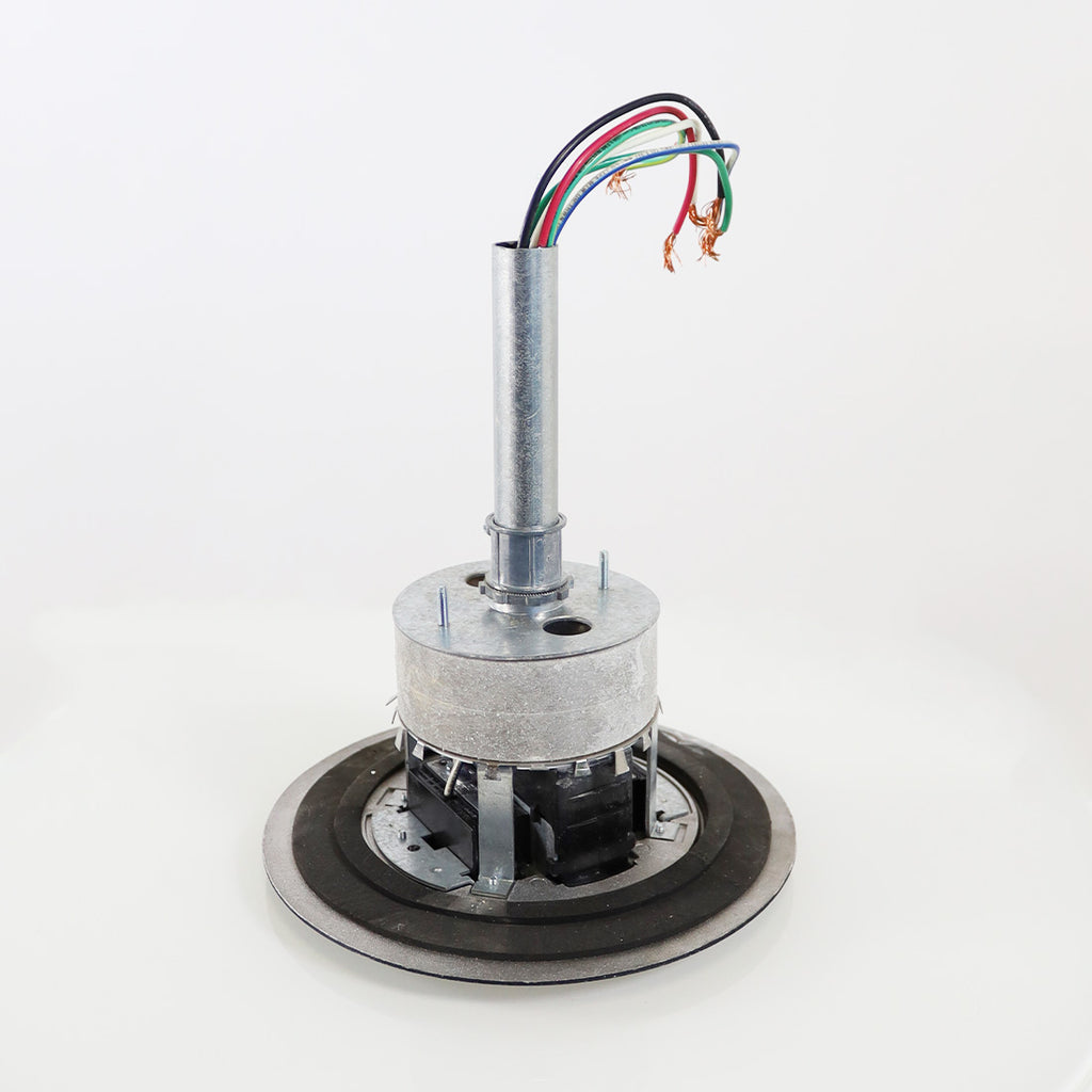RC4 Multi-Service Electrical Floor Box Poke-Thru Assembly 20A Black Circle 8.5in