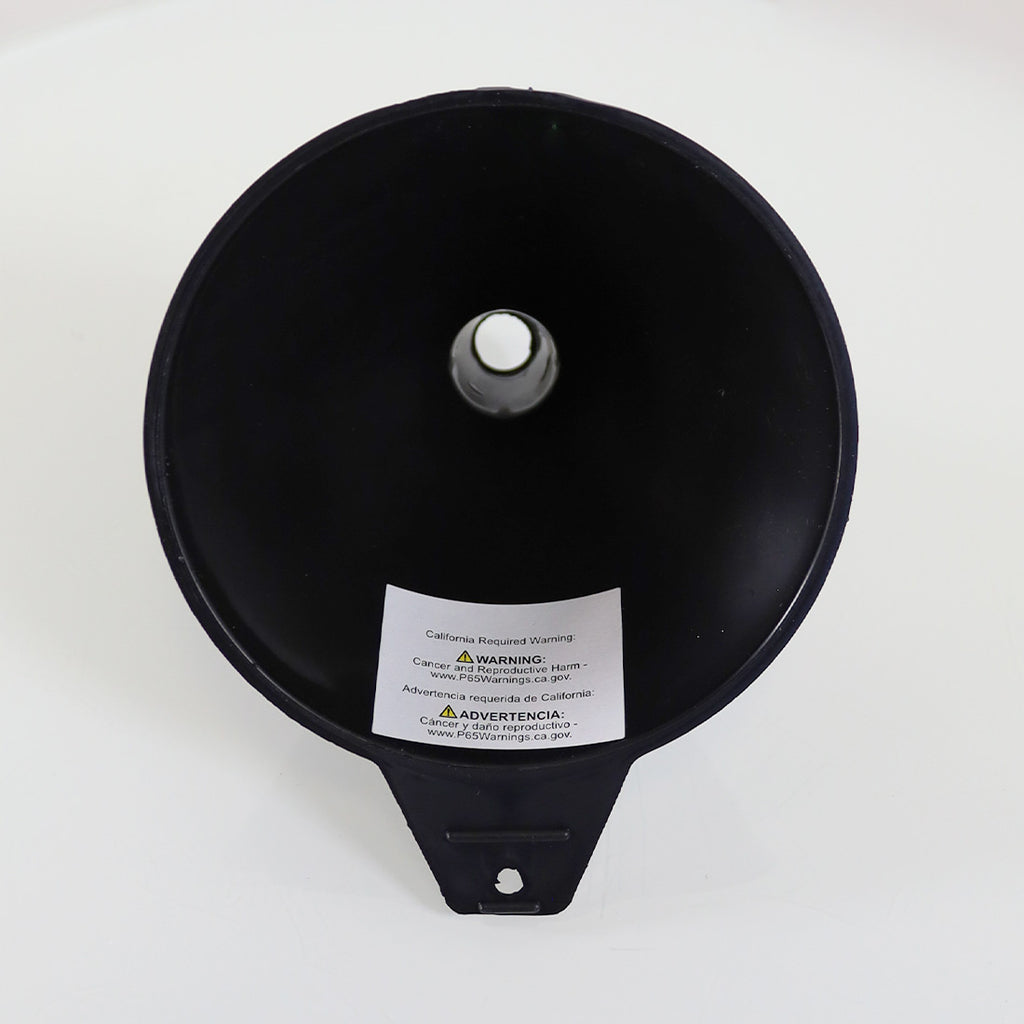 5-Inch Utility Funnel Black Polypropylene 5in Diameter to 1/2in Outlet