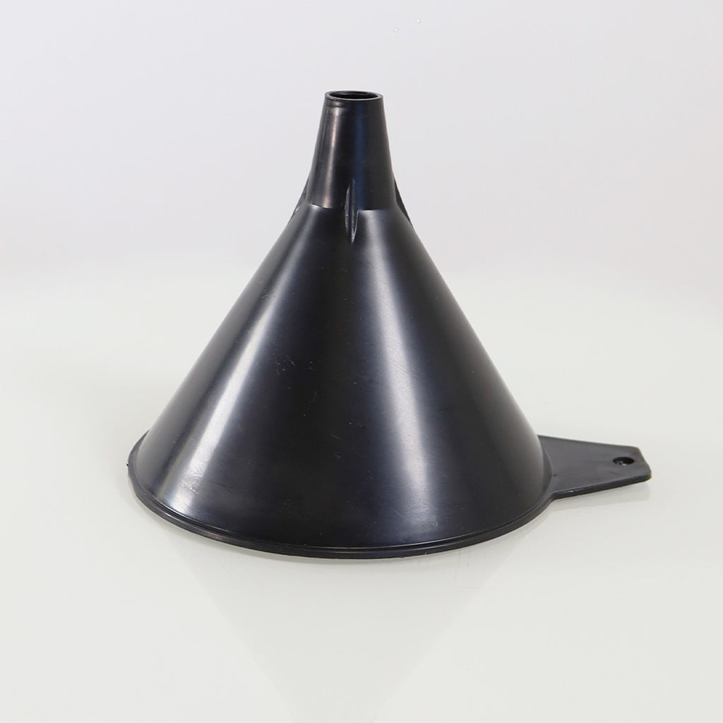 5-Inch Utility Funnel Black Polypropylene 5in Diameter to 1/2in Outlet