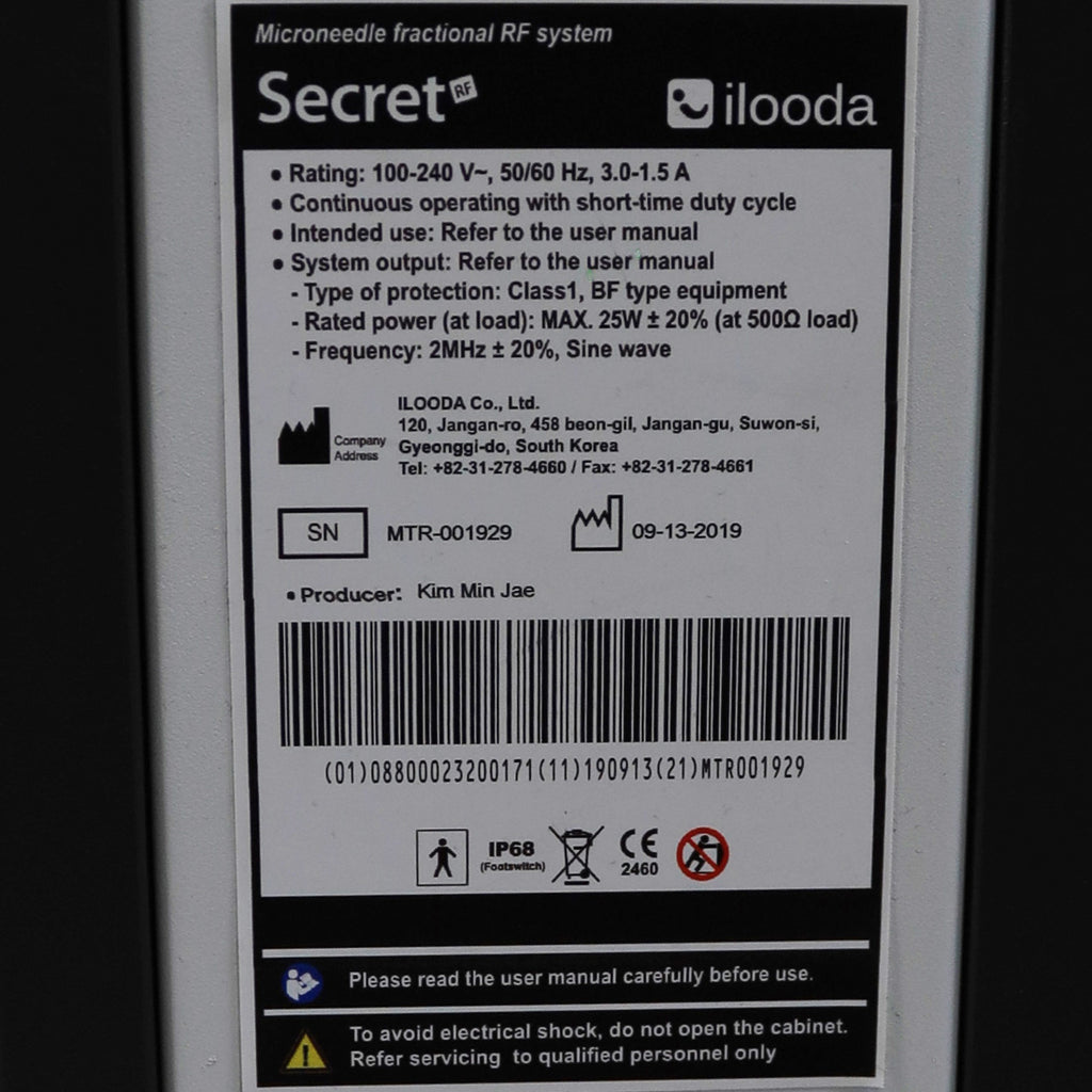 2019 Cutera Ilooda Secret™ RadioFrequency Microneedling RF Wrinkles Scars Aging