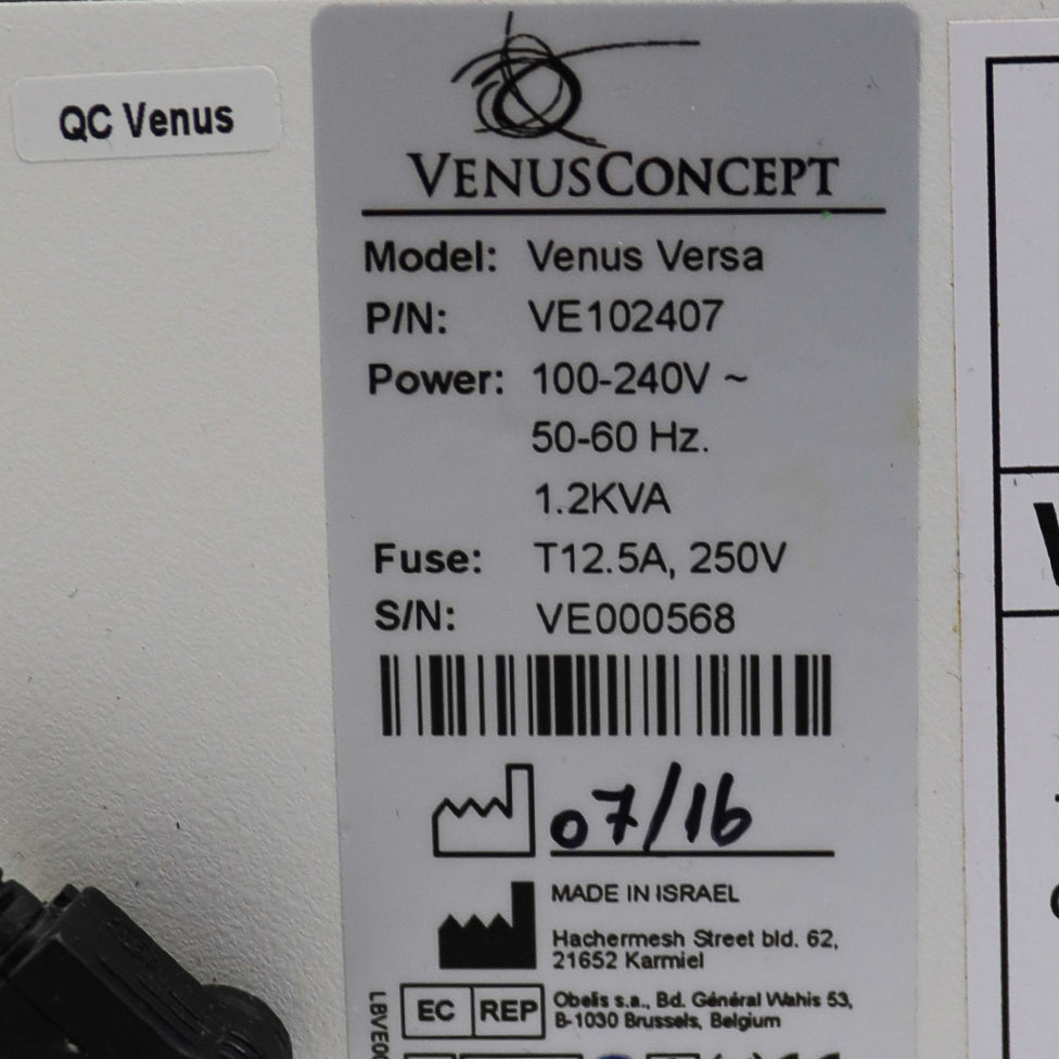 2016 VenusConcept Venus Versa IPL Laser Hair Removal Skin Rejuvenation 9 HP's