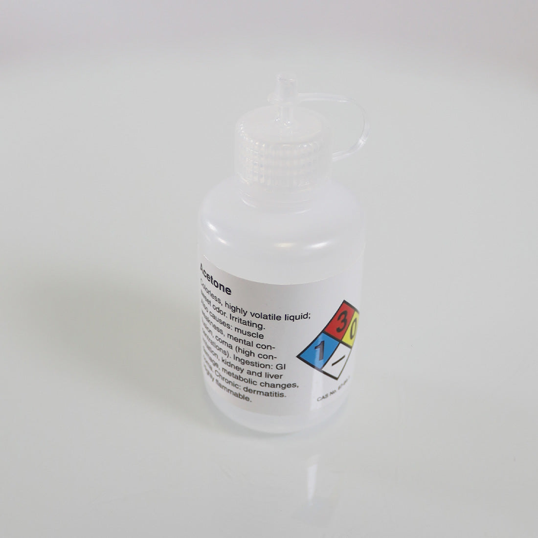 Small Bottle Narrow Spout Acetone Dispenser 7000190 Clearly Labeled for Safety
