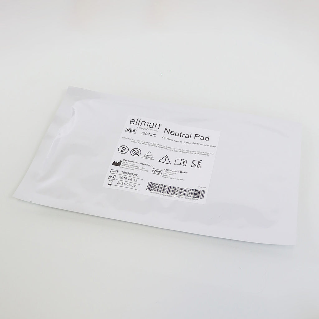 Ellman Cynosure Electrosurgical Large Neutral Split Pad with Cord IEC-NPD, Single