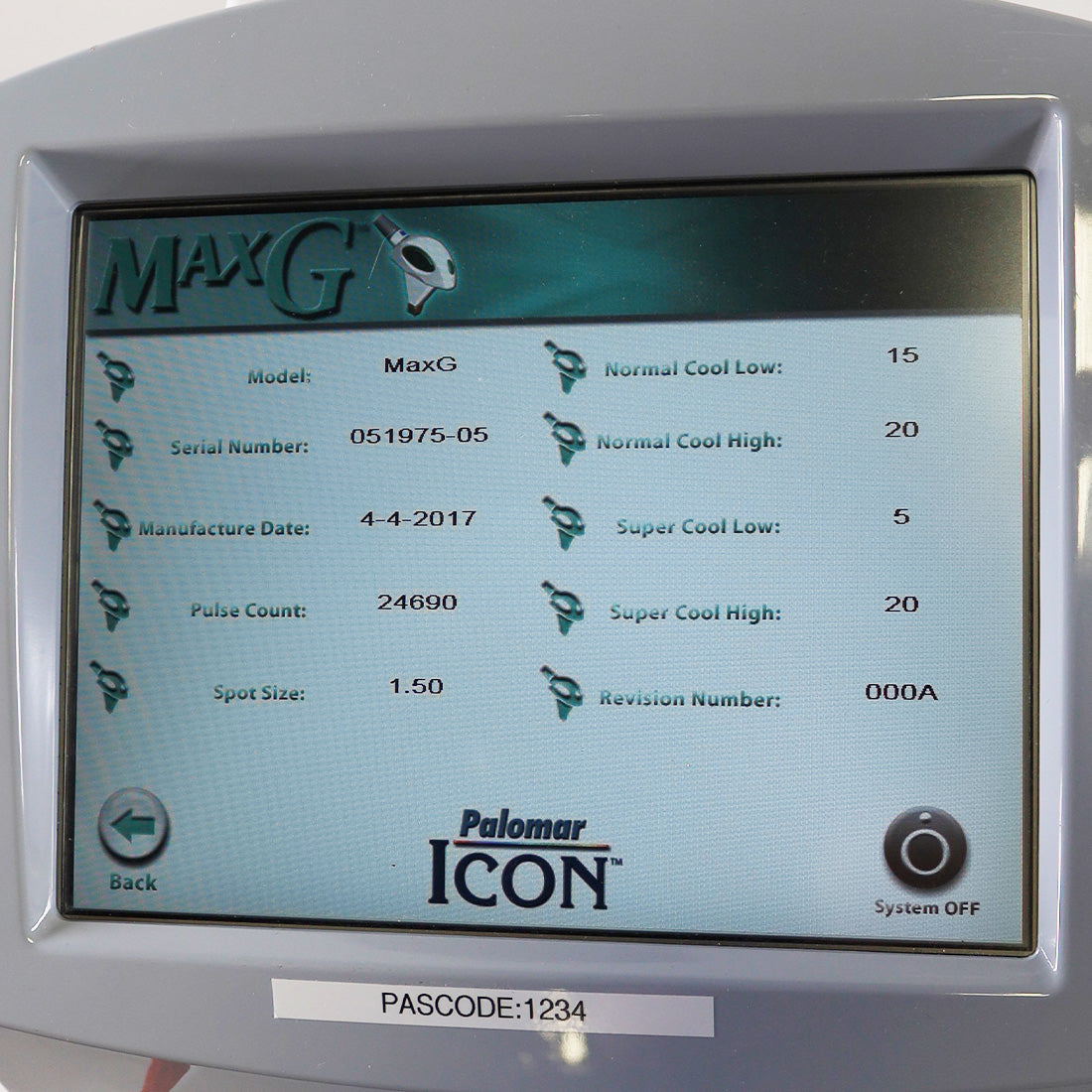 2017 Palomar Icon IPL Laser Fractional 1540 Hair Removal Vascular Skin Resurface
