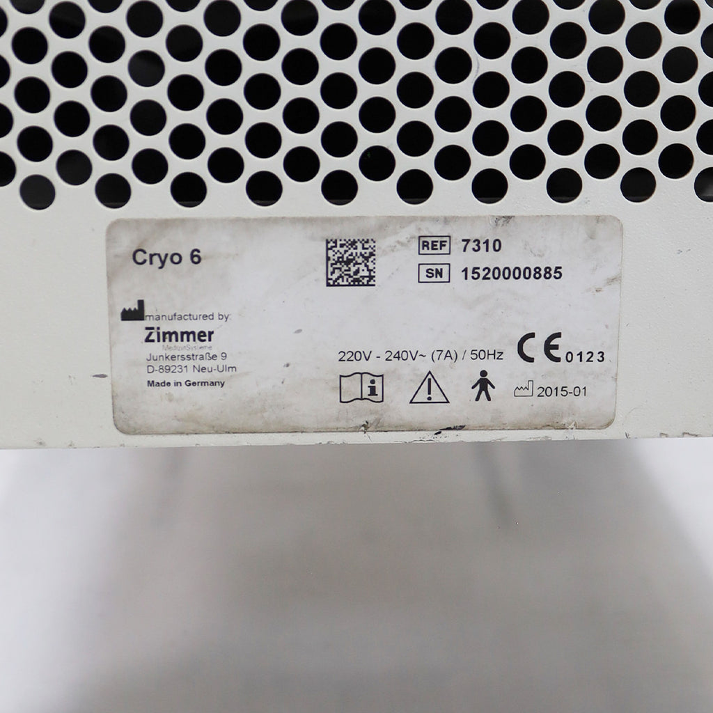 Zimmer Cryo 6 Chiller Cold Air Therapy Spot Cooling Treatment Cryotherapy Cryo6
