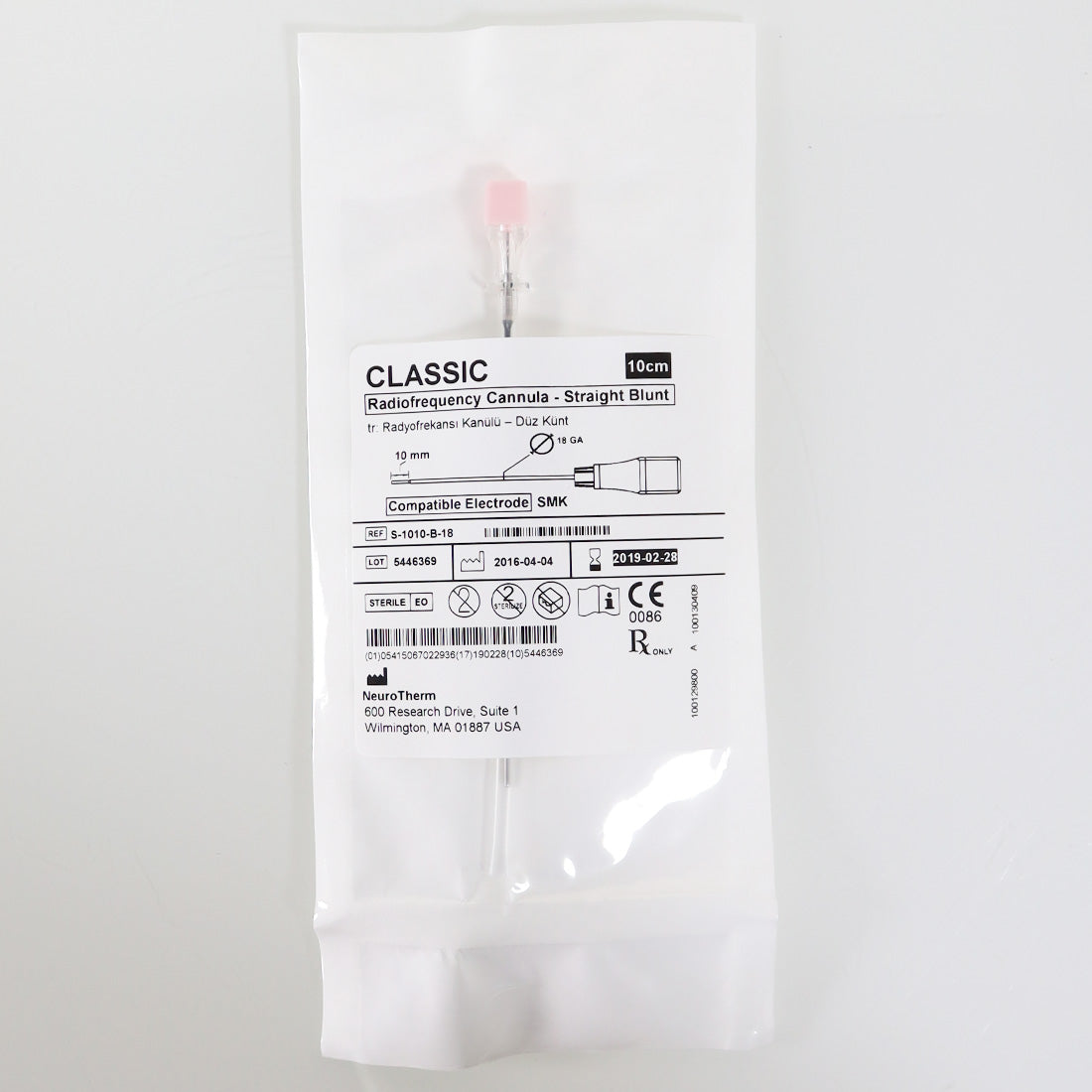 Thermi Aesthetics ThermiRF D-Kit-10-18 Partial Disposable Electrode Kit Straight 2019