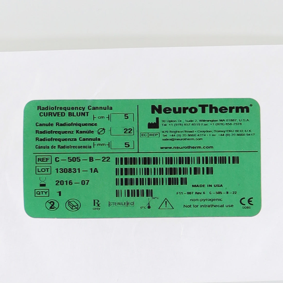 Thermi Aesthetics ThermiRF D-Kit-5-22 Partial Disposable Electrode Kit Curved