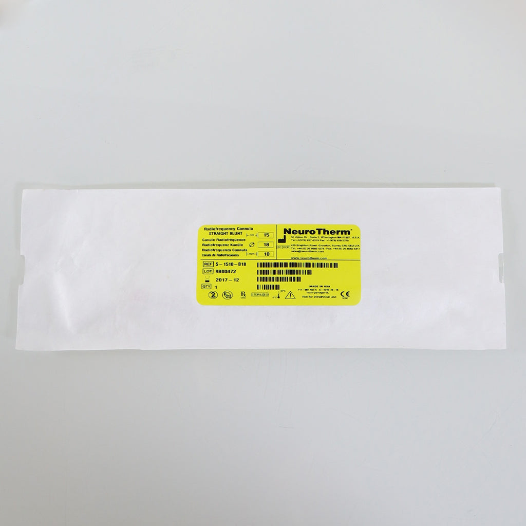 Thermi Aesthetics ThermiRF S-1510-B18 Radiofrequency Cannula Straight Blunt 18G