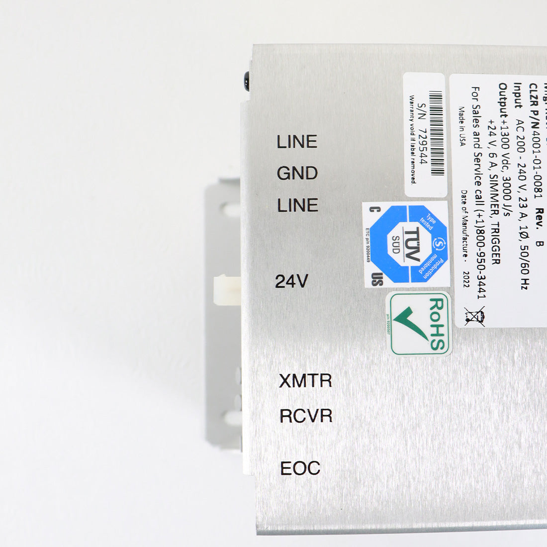 Candela GentleMax Power Supply HVPS 4001-01-0081 Excelitas TLX302 (729544) As-Is