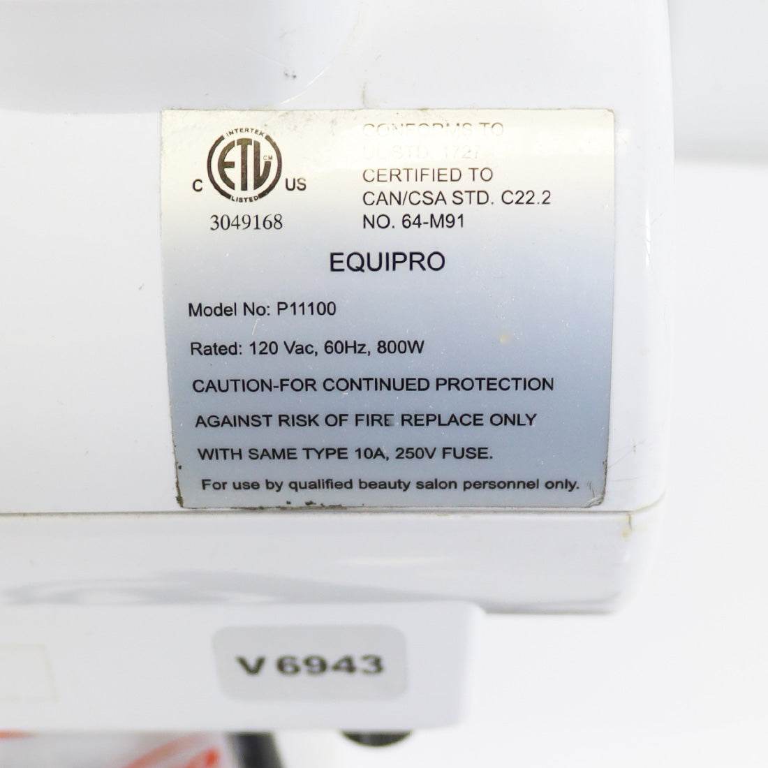 Equipro Digipro Spa Salon Mobile Steamer Rolling P11100 Facial Skincare Steam