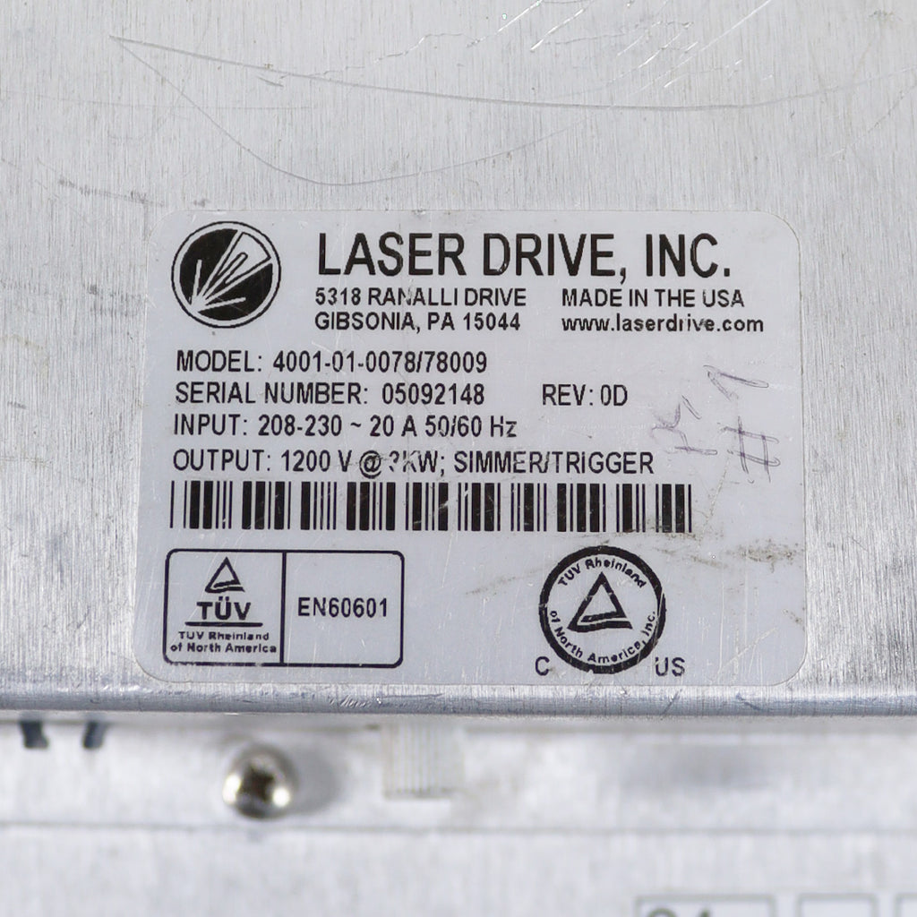 Candela VBeam2 Perfecta Laser HVPS Power Supply 4001-01-0078/78009 Parts As-Is B