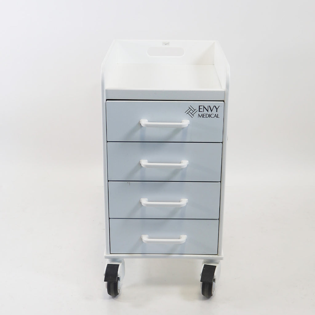 Envy Medical Silkpeel Cart Locking Wheels and Drawer Trolley Stand Station