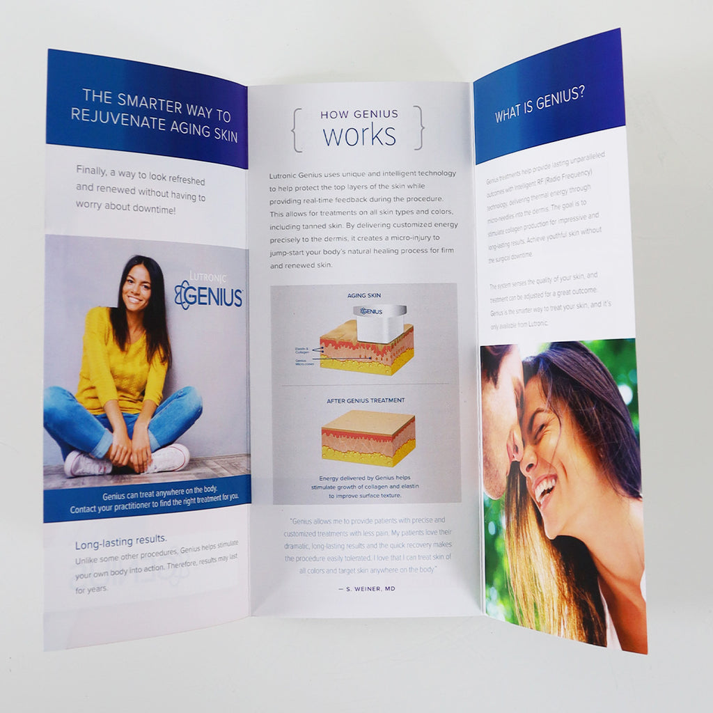 Lutronic Genius RadioFrequency RF "That's Genius" Office Marketing Brochure x35