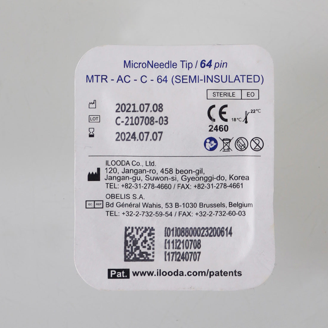 ilooda SecretRF Microneedle Tips 64 Pin Semi-Insulated MTR-AC-64 MTR-AC-C-64 x1