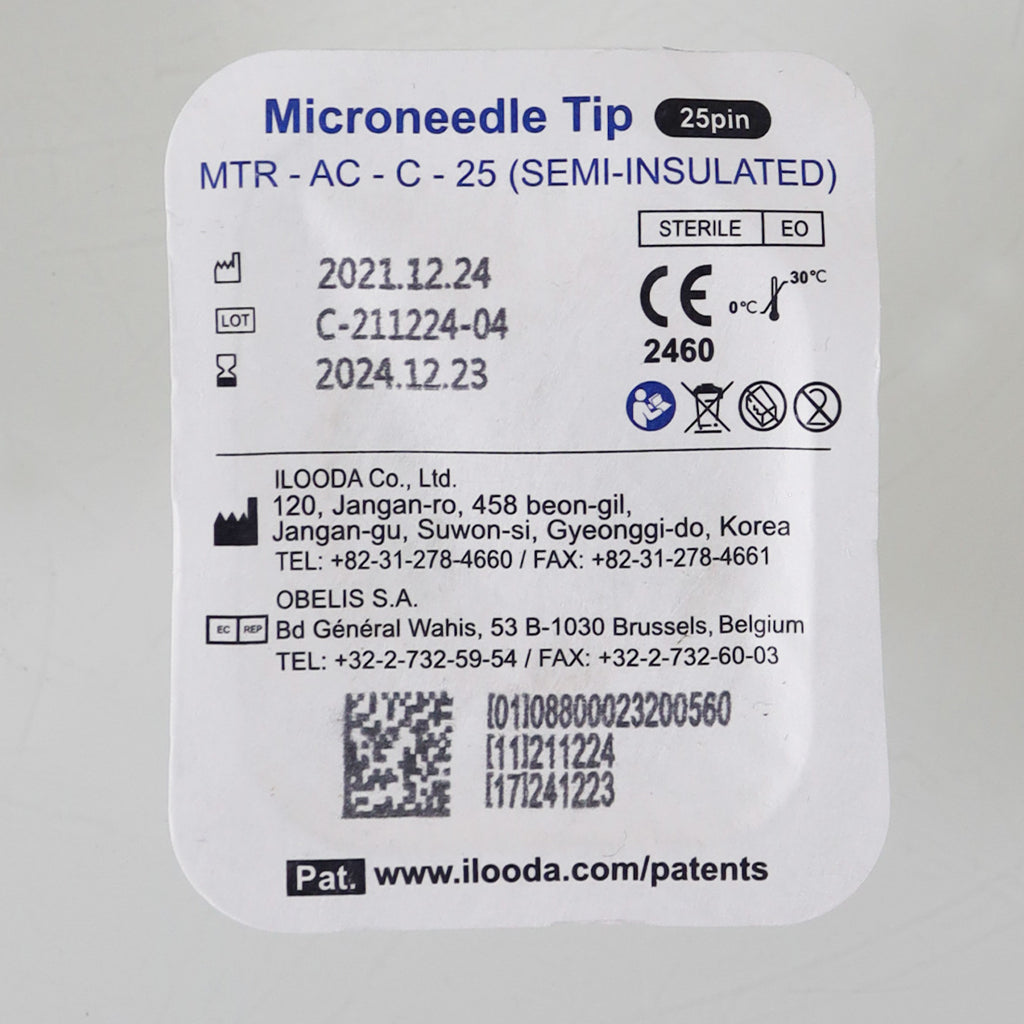 Cutera 25 Pin Semi-Insulated Tip SecretRF MTR-AC-C-25 MicroNeedle x10