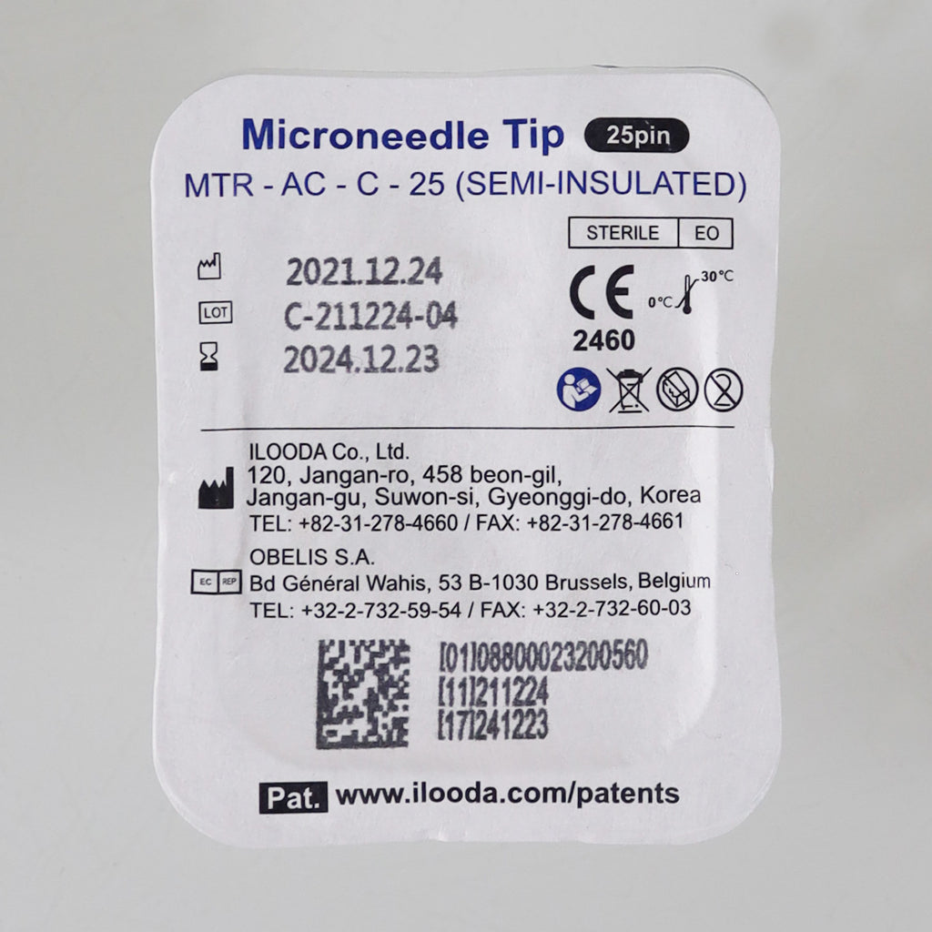 Ilooda 25 Pin Semi-Insulated Tip SecretRF Fraxis Duo MTR-AC-25 MicroNeedle x10Pc
