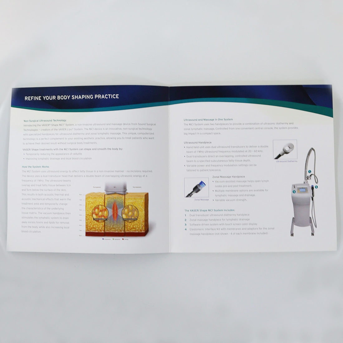Vaser Shape Sound Surgical MC1 Treatment Portfolio Office Marketing Brochure x32