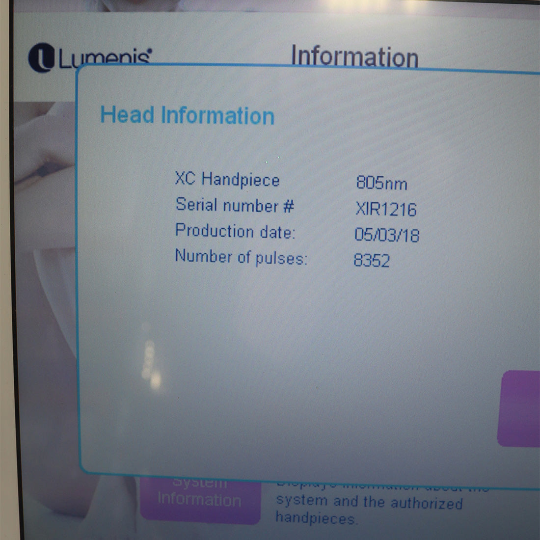 2018 Lumenis LightSheer Desire Diode Laser Hair Removal 2 Handpieces Low Pulses